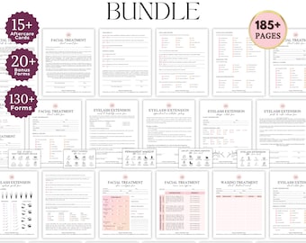 Esthetician Intake Forms Bundle, Editable Esthetician Consent Forms, Beauty Consultation Forms, Facial, Waxing, Body Sculpting Form Template