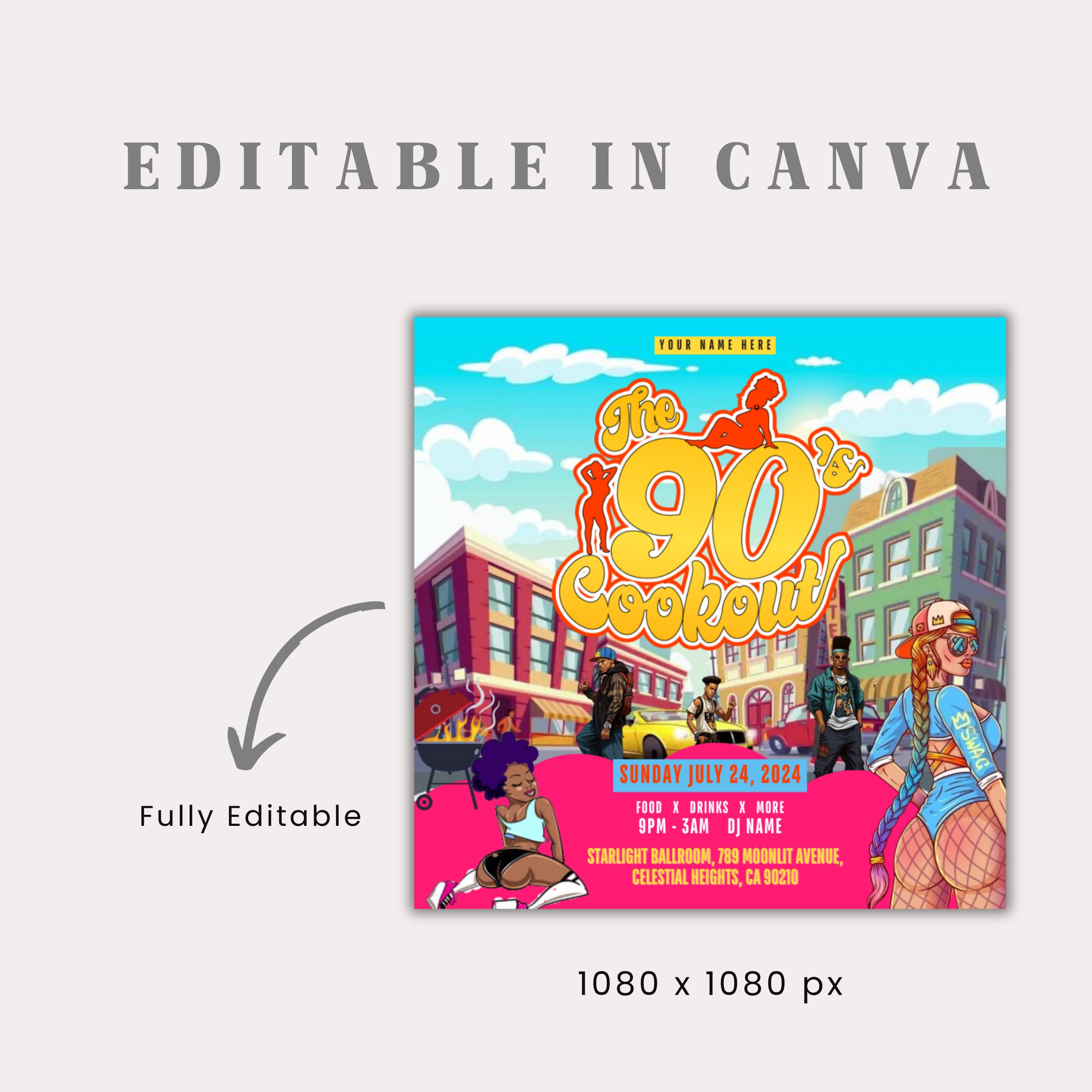 Freaknik Party Flyer, 90s Cookout Flyer, Nightclub Flyer, Pool Mansion  Party, Summer Party Flyer, Splash Alt, Canva Editable Template - Etsy, image size:2667x2667