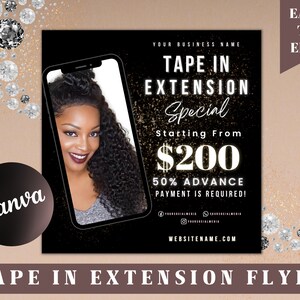 Tape In Extension, Tape In Extension Flyer, Hair Flyer Fall, Diy Hair Flyer, Hair Extension Post, Tape In Flyer