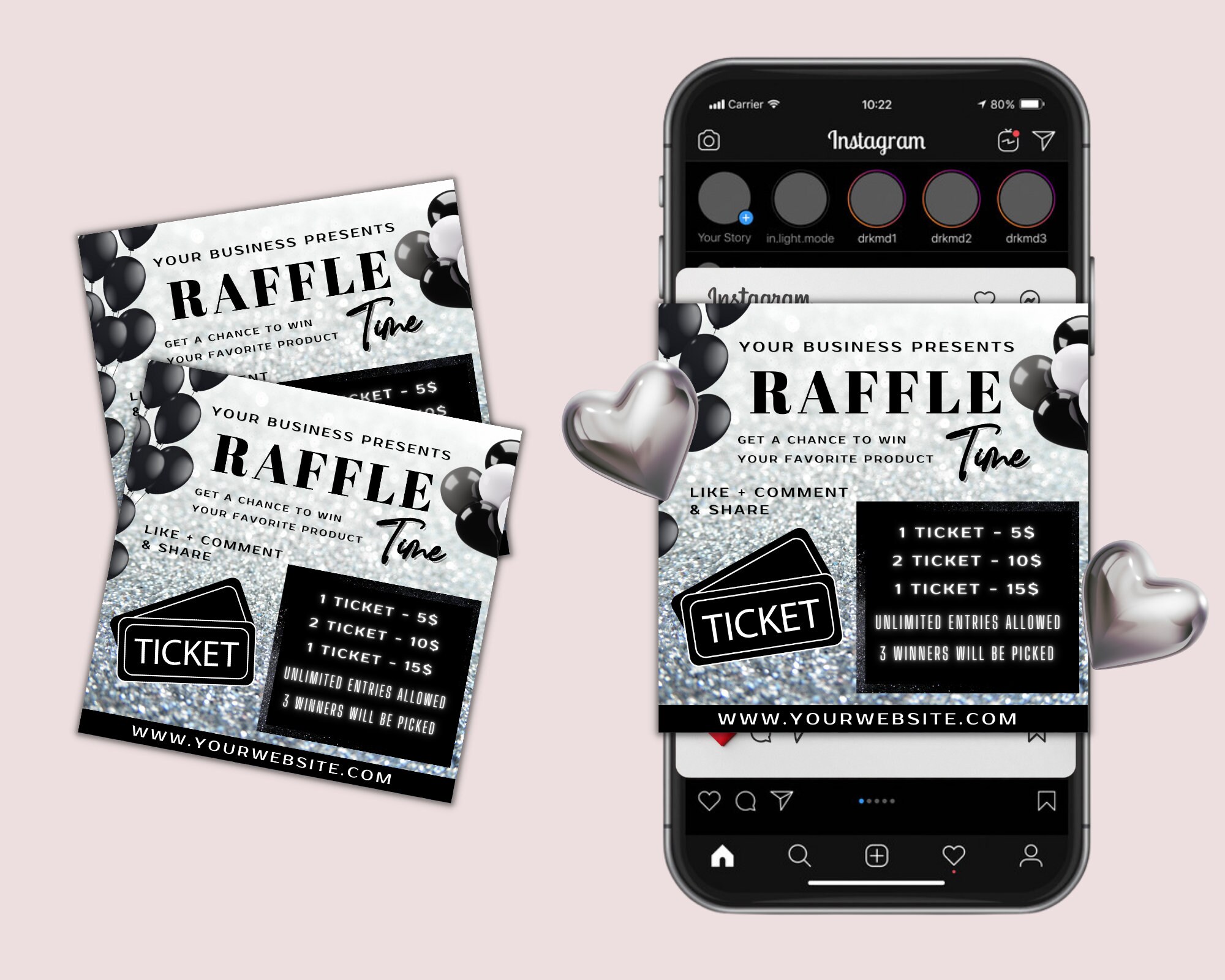 Raffle Flyer, Social Media Flyer, Contest Flyer Lash Raffle Flyer