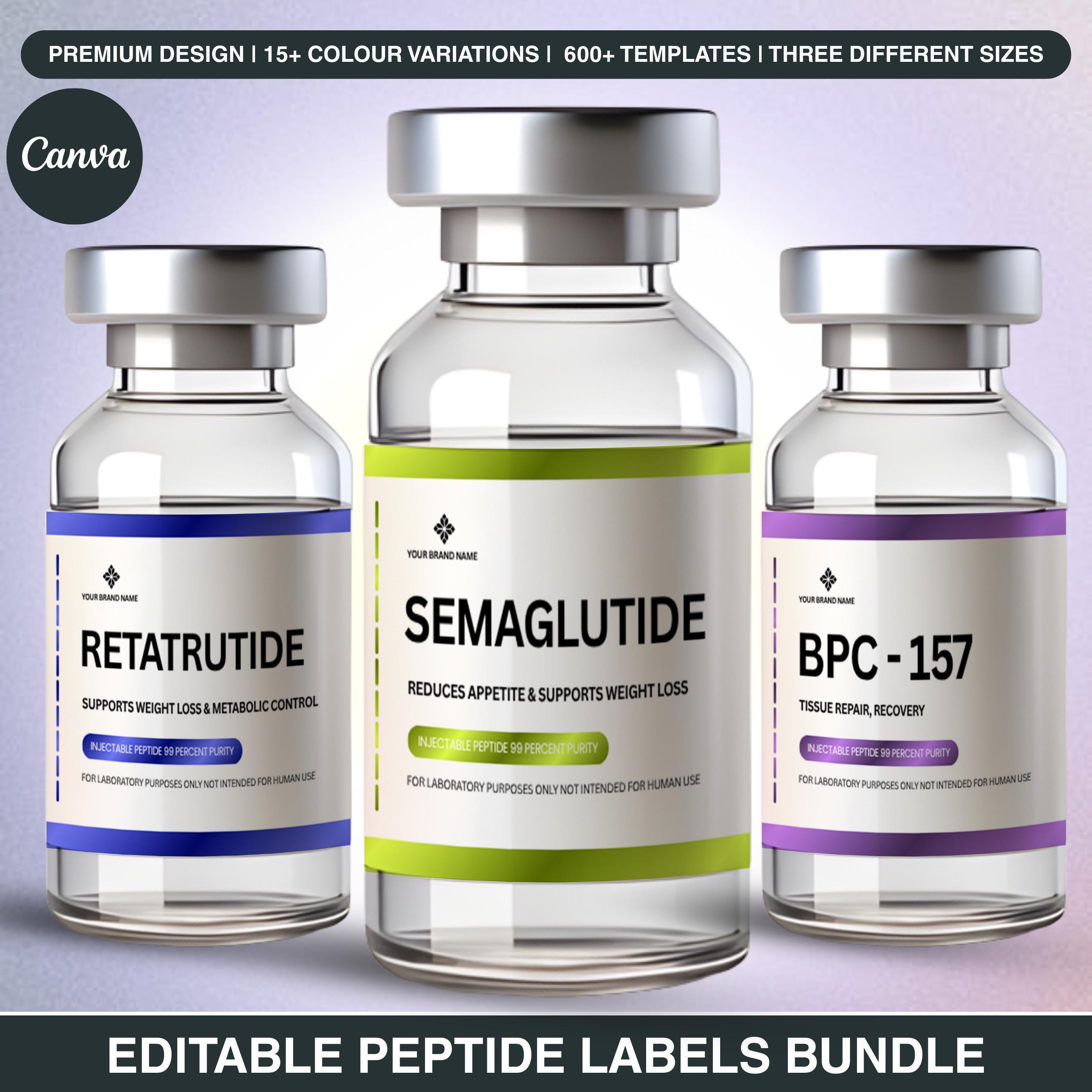 600+ Peptide Label Templates Bundle,printable Label for Peptide Therapy ...