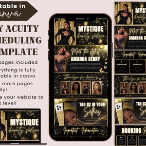 Modello di pianificazione Acuity Parrucchiere, Modello sito web Hair Acuity, Banner sito web Hair Acuity, Modello modificabile di prenotazione Acuity, Lusso