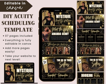 Acuity Scheduling Template Hair Stylist, Hair Acuity Website Template, Hair Acuity Website Banner, Editable Acuity Booking Template, Luxury