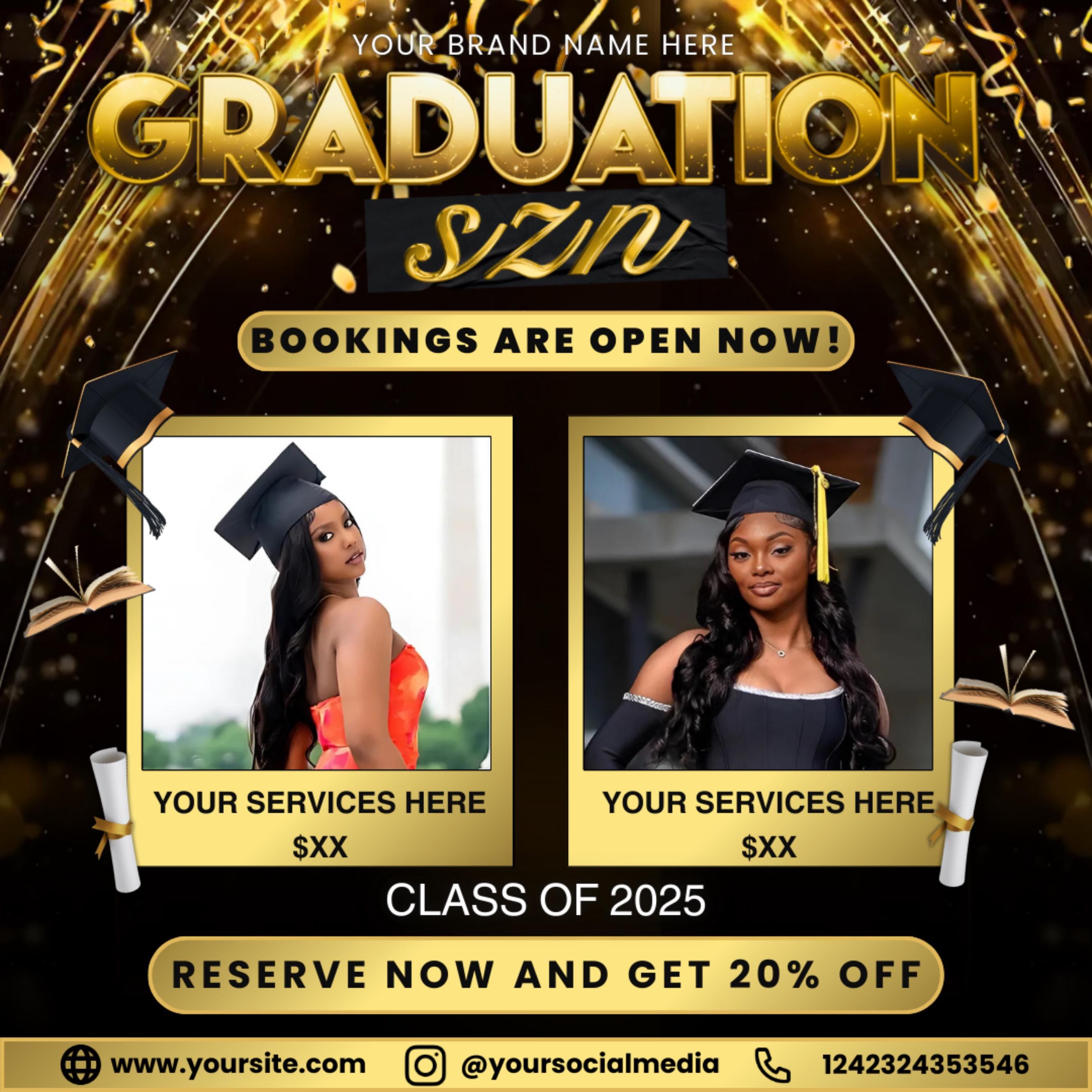 Graduation Booking Flyer, Graduation Special Flyer, Graduation Deals ...