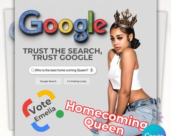 Vote Homecoming Queen Flyer, Homecoming Flyer, Campaign Flyer, Class Campaign Flyer, Election Flyer Prom Queen Flyer,Canva Editable Template