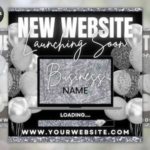 Website Launch Flyer | Social Media Grand Opening Product Launch New Website Comming Soon Brand Awarness Editable Canva Flyer