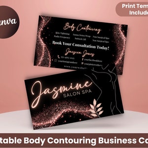DIY Body Contouring Visitenkarte, Body Contouring Visitenkarte, Spa Visitenkarte, Body Sculpting Visitenkarte