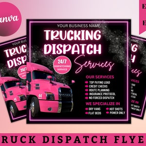 Truck Dispatcher Flyer, Freight Dispatching Flyer, Truck Business Flyer, Dispatch Service Template Trucking Flyer