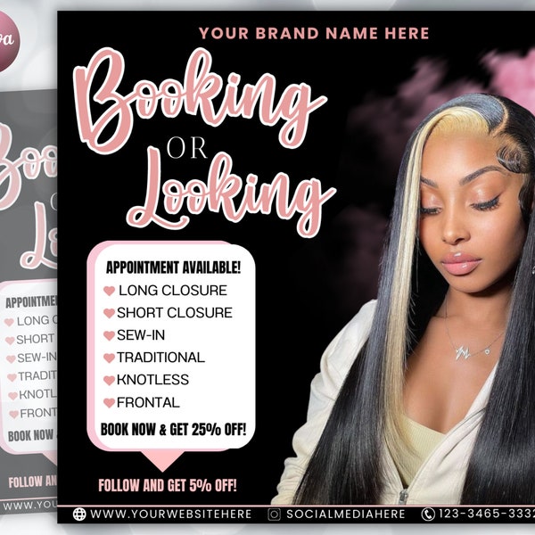 Hair Appointment Template Etsy Hair Appointment Template Etsy