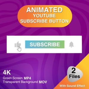 YouTube subscribe button, Animated Social Media Subscribe Button, Subscribe Like Notification Button, Intro Vlog Video Overlay For Stream