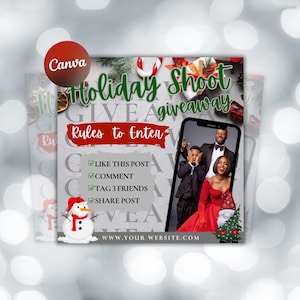 Photographer Giveaway Flyer, Christmas Flyer, Beauty Flyer, Social Media Flyer, Instagram Flyer, Instagram Post, Event Flyer