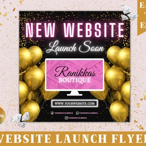 Official Website Launch Flyer, Branding Flyer, Grand Opening Flyer, Shop Opening, Book Now Appointment, Hairstylist Flyer, Web launch Flyer