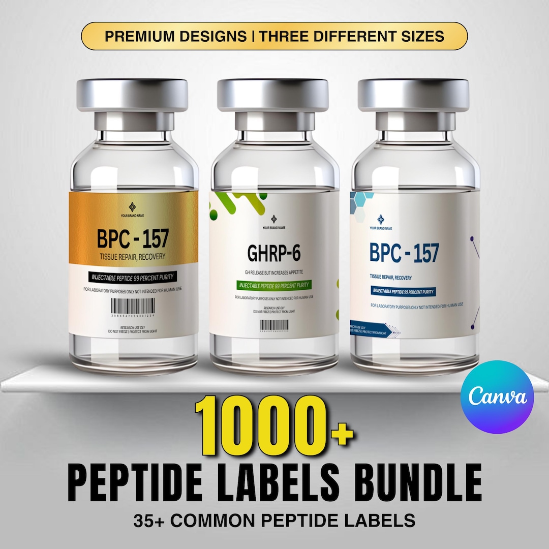 1000+peptide Label Templates Bundle,printable Label for Peptide Therapy ...