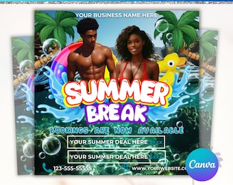 Flyer zomerfeest, flyer zomerfeest strandfeest, flyer DJ Pool-feest, uitnodiging feest, verjaardagsflyer, flyer zomervakantie, flyer zomerfeest, flyer zomerevenement