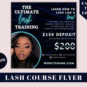 Lash Tech Flyer,Lash Training Class Flyer,Lash Course Flyer,minimal flyer,lash training,Course Flyer