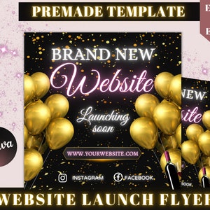 Website Launch Flyer, Branding Flyer, Grand Opening Flyer, Shop Opening, Web launch Flyer, Website Lauch, Wig Flyer, Book Now Appointment