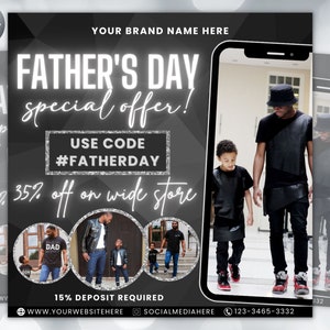 Father&#39;s Day Special Offer Flyer, Book Now Flyer, Hair Nails Lashes Mua Flyer, Wig Install Flyer, Social Media Flyer, Flyer Template