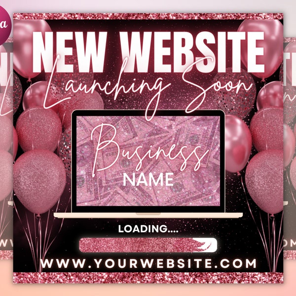 Website Launching Flyer, Coming Soon Flyer, Site Launch Flyer, Boutique Flyer, Social Media Flyer, Premade DIY Business Flyer Design