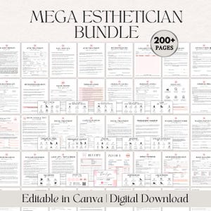 Esthetician Intake Forms Bundle, Editable Esthetician Consent Forms, Beauty Consultation Forms, Facial, Waxing, Body Sculpting Form Template