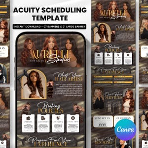 Fall Theme Acuity Scheduling Template for Hair Stylists,Lash Techs and MUAs,Hairstylist Scheduling Website, DIY September Booking Site Canva