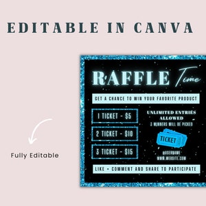 Raffle Flyer Template, Raffle Ticket Flyer, Lash Raffle Flyer, Raffle ...