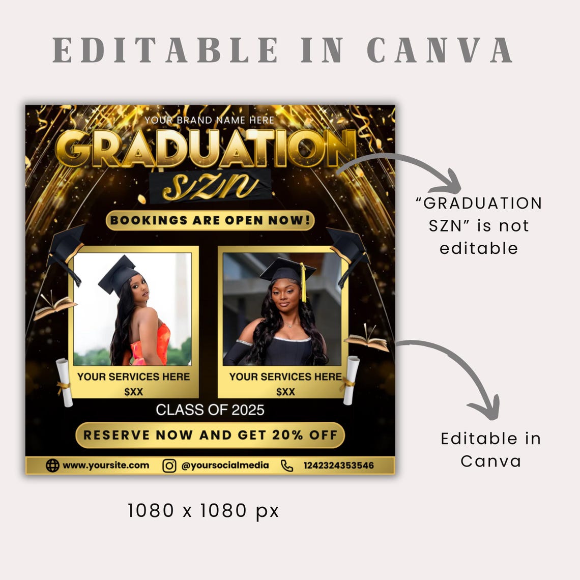 Graduation Booking Flyer, Graduation Special Flyer, Graduation Deals ...