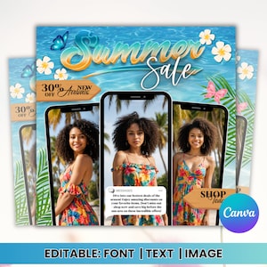 New Arrivals Flyer, Clothing Flyer, Boutique Sale Flyer, New Collection Flyer, Premade Fashion Flyer, Social Media Canva Editable Template
