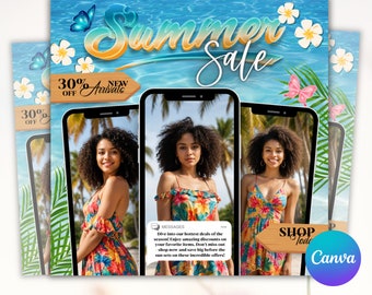 New Arrivals Flyer, Clothing Flyer, Boutique Sale Flyer, New Collection Flyer, Premade Fashion Flyer, Social Media Canva Editable Template