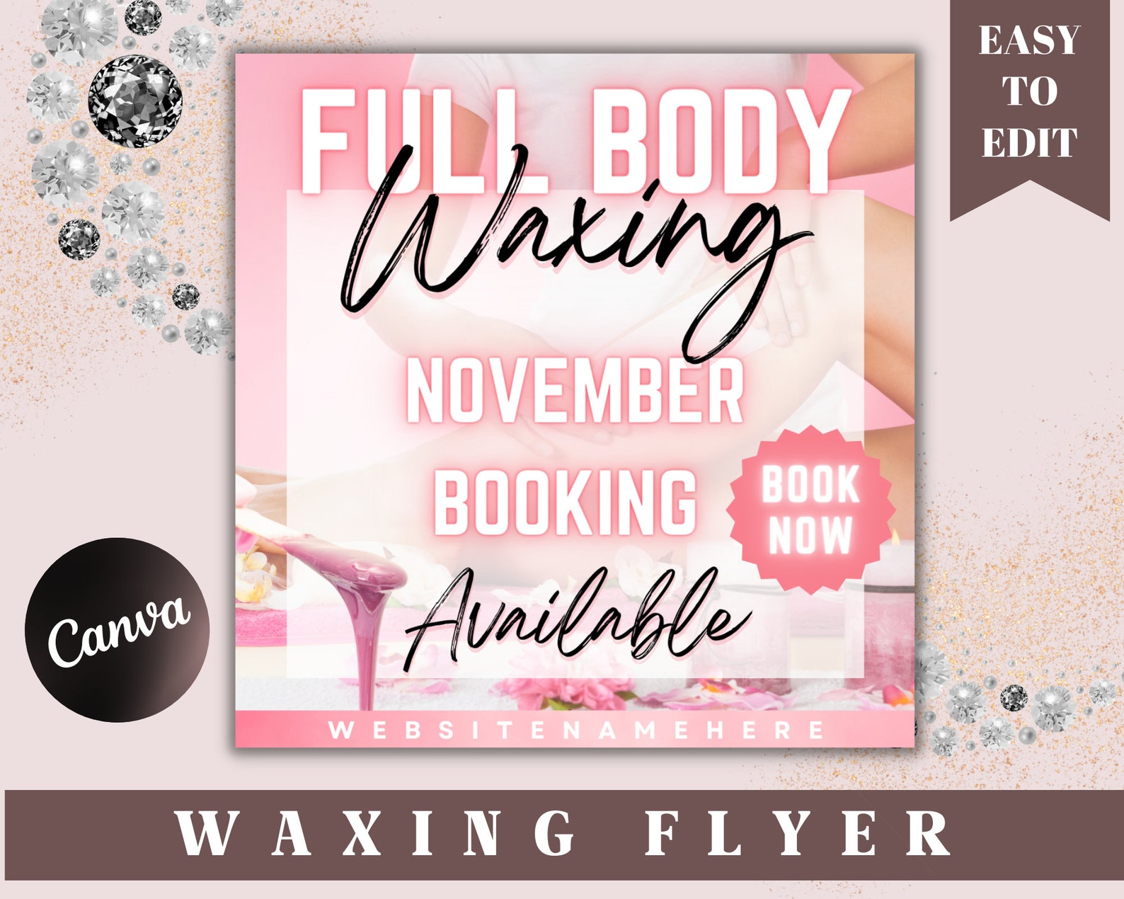 Waxing Flyer Template Waxing Flyer Body Waxing Flyer Etsy