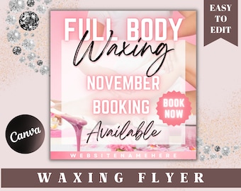 Waxing Flyer Template, Waxing Flyer, Body Waxing Flyer Template, Waxing Training Flyer, Waxing Service, Waxing, Spa Flyer
