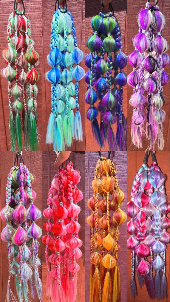 Custom made festival braids Rave & Festival Braid Bubble Extensions - Etsy main image 3