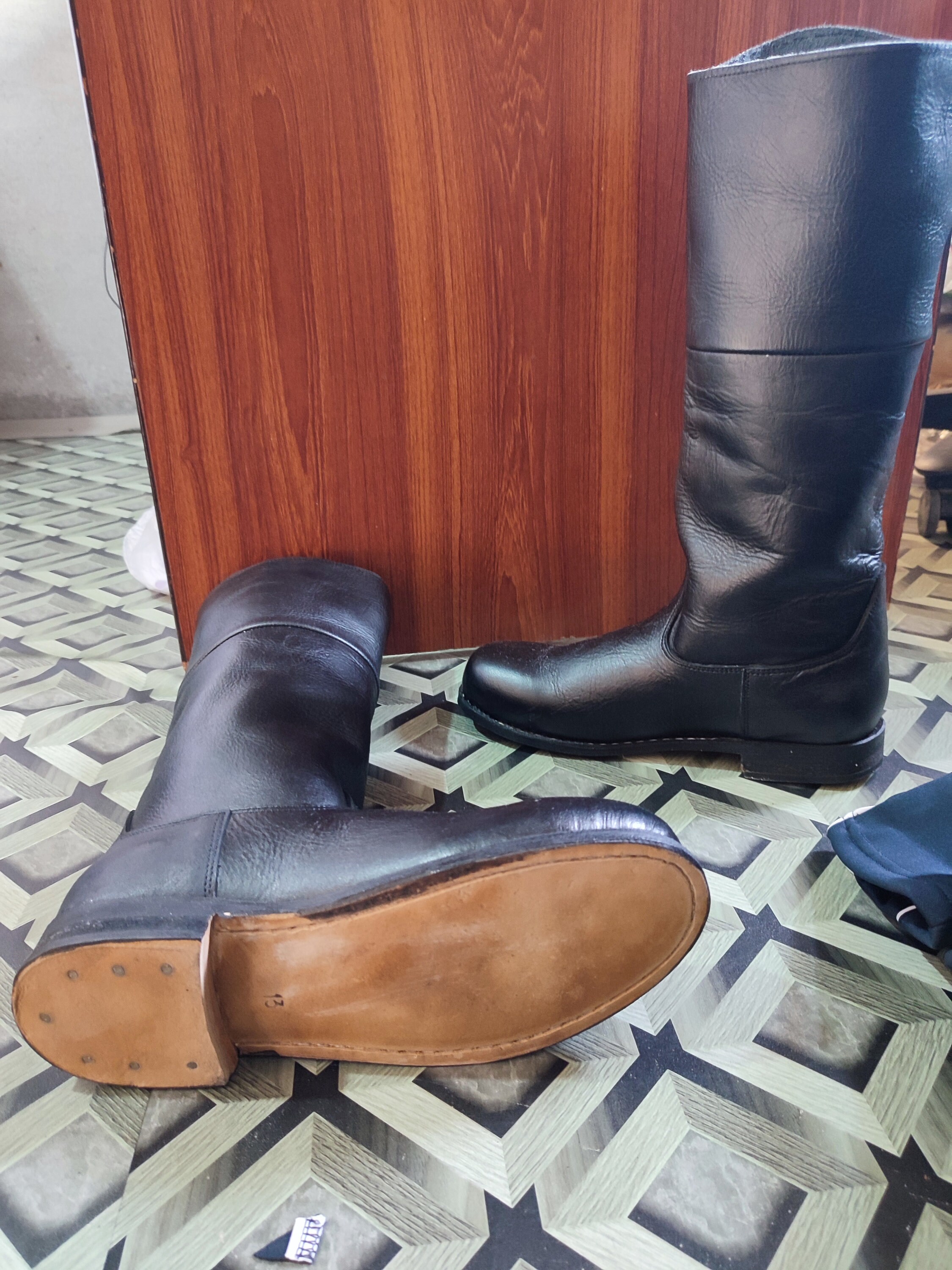 Colonial Riding Boots Revolutionary War Full Black Etsy