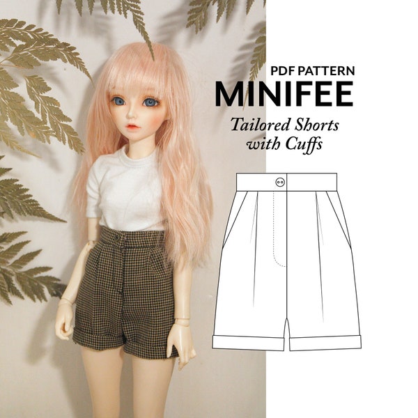 Minifee clothes BJD pattern, 18 inch doll clothes pdf sewing pattern, Slim msd clothes, Unoa clothes, 1/4 ball jointed doll