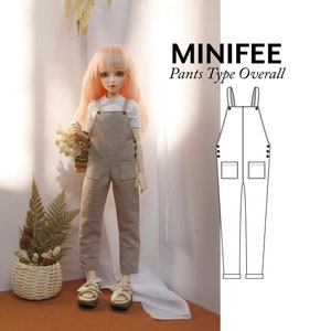 BJD pattern Minifee clothes, PDF sewing pattern Unoa clothes, 18 inch doll clothes 1/4, Slim MSD Ball jointed doll