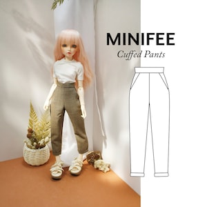 Slim msd minifee clothes pdf sewing pattern, cloth doll pattern, unoa clothes 1/4, 18 inch doll clothes bjd