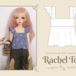 Minifee BJD人形用服縫製パターンPDF MSD Unoa 1/4スケール 40cm 球体関節人形用