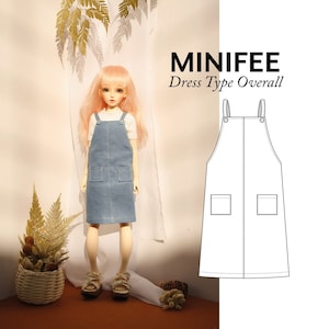 BJD mnf 服 pdf 縫製パターン、Minifee 服、Unoa 服、18 インチ人形服、1/4 ボールジョイント人形スリム msd