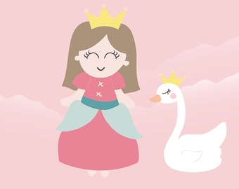 PRINCESS PARTY - Customizable Printable Kit for children's birthday