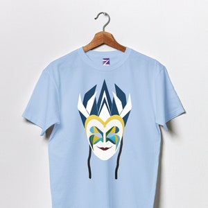 Venetian Tshirt - Techno Tshirt - Rio Venice Carnival - Jester Masquerade Unisex Ultra Cotton Tee