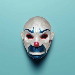 The Bozo Joker Mask - Iconic Villain Face - Handcrafted  Detailed Clown Cosplay