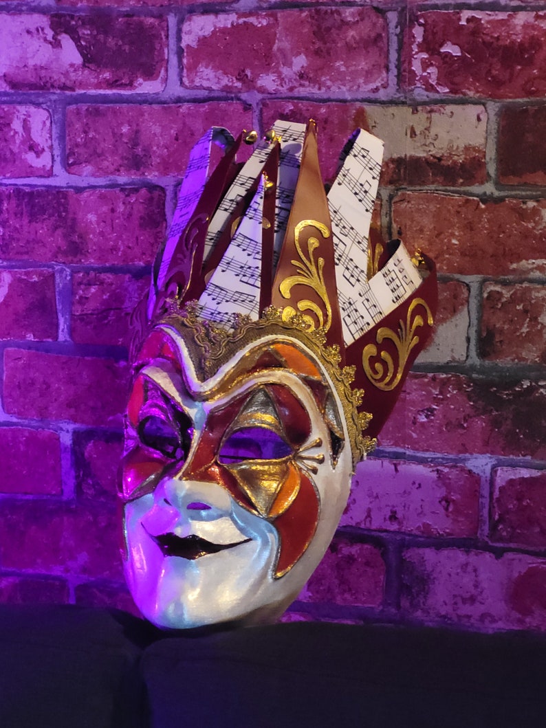 Mask Red Mask Joker Mask Rio Venice Carnival Etsy