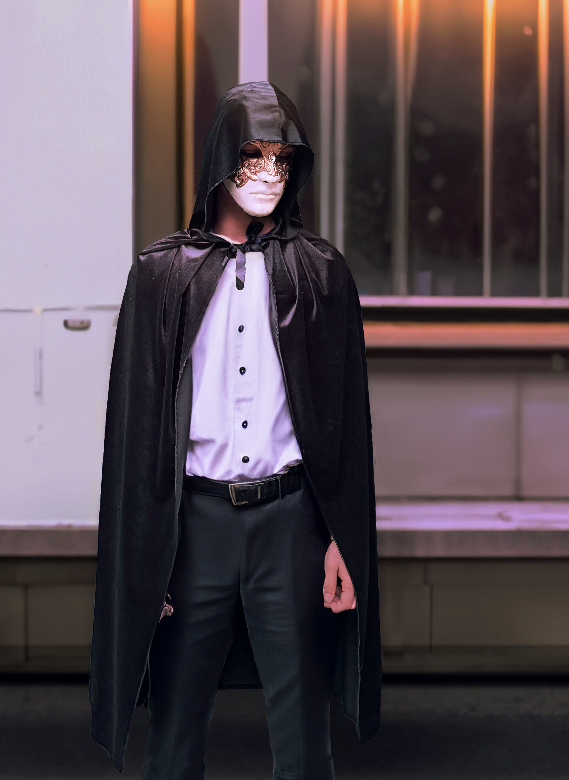 Eyes Wide Shut Black Velvet Hooded Cloak - Eyes Wide Shut
