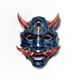 Honnari Oni Mask - Mythology Masquerade -  Samurai Aesthetics Mask - Oni Demons - Japanese folklore - Party, Cosplay, events mask