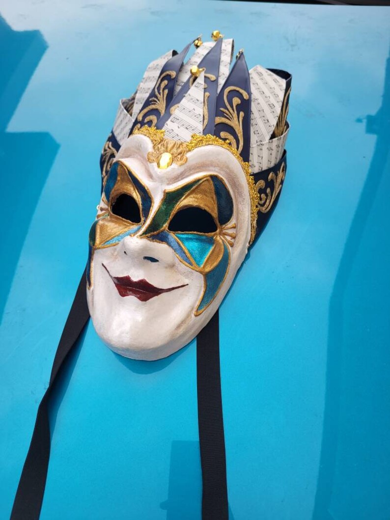 Mask Joker Mask Rio Venice Carnival Jester Etsy