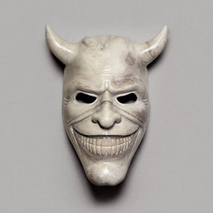 The Black Phone Grabber Scary Mask - Horned mask - Halloween Mask - Horror Gothic - Gothic Roleplaying, Cosplay Mask