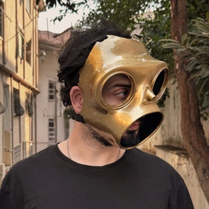 Slipknot Sid Wilson Mask: Gold/pink Gas Mask, Metal Music Band - Etsy
