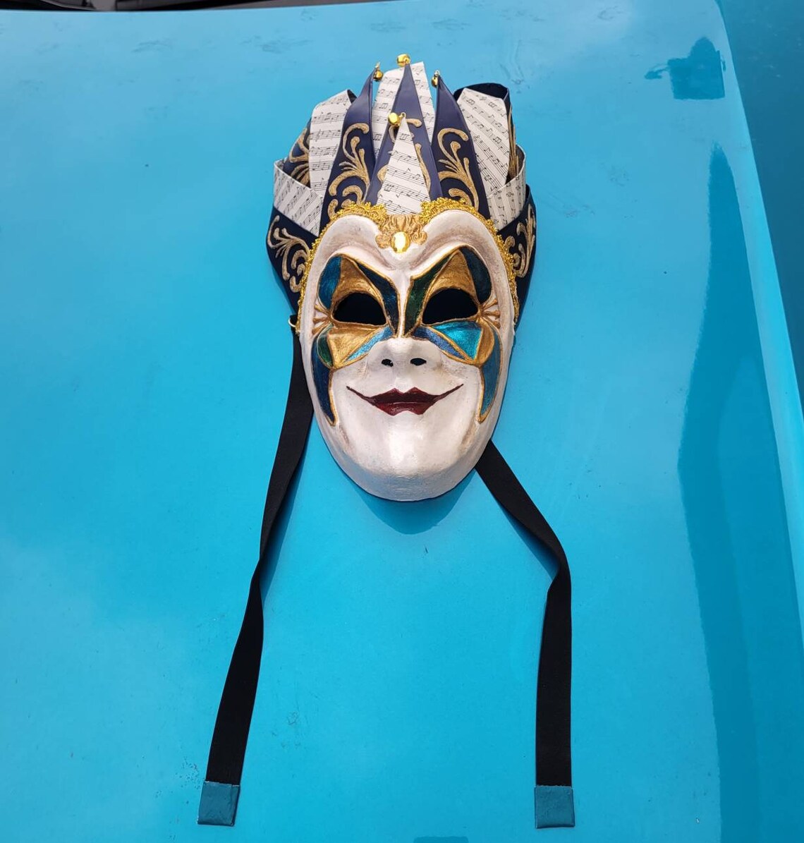 Mask Joker Mask Rio Venice Carnival Jester Etsy