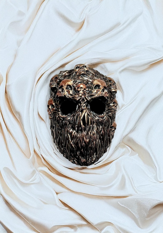 Skulls Ghoul Face Skeleton lines Scary Mask - Halloween Mask - Horror Gothic