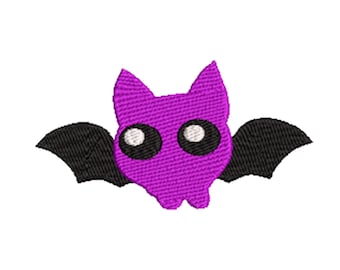 Archivo de bordado de murciélago, patrón de bordado de Halloween DST, diseño de bordado a máquina, 5 tamaños, descarga instantánea, archivo digital de temporada espeluznante