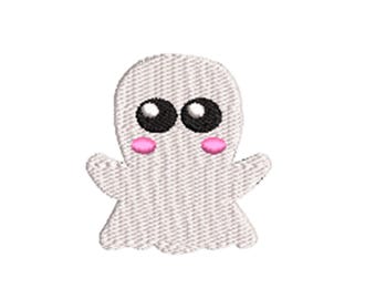 Cute Ghost Embroidery Design, DST Cute Halloween Machine Embroidery PES, Spooky Instant Download Fall Files hus jef exp, 5 Sizes